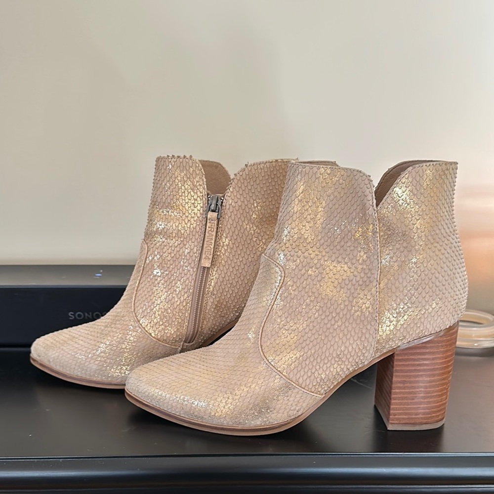 Women's Gold Ankle Boots from Frankie4